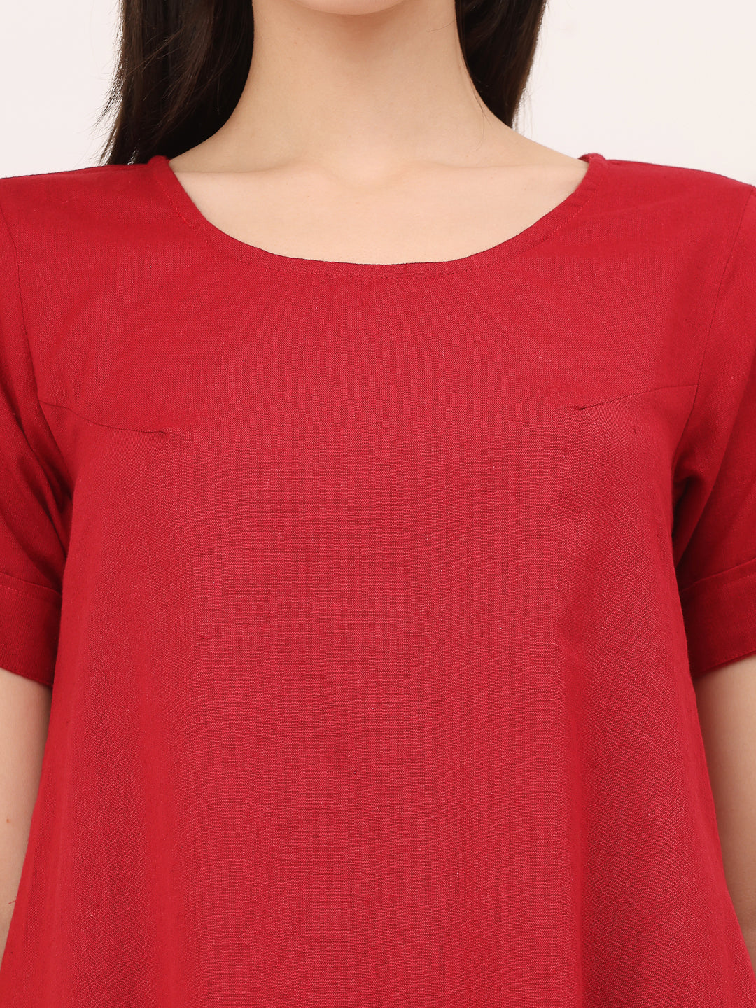 THE CLASSIC DAY DRESS- Fiery Red