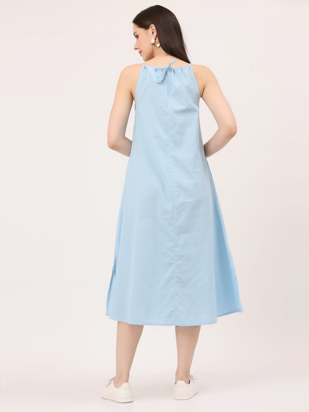 HALTER EMBROIDERED DRESS- Summer Song