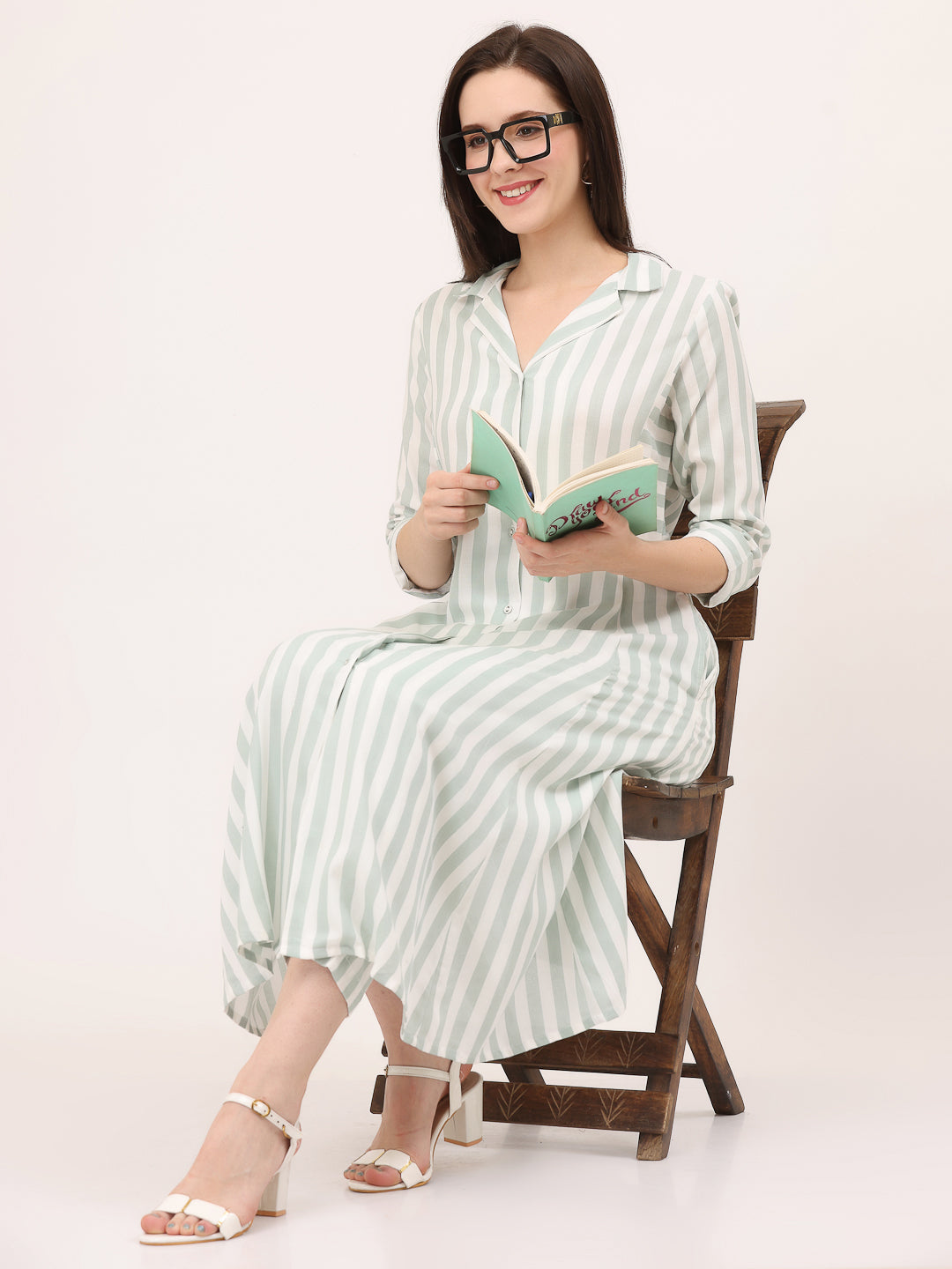 LAPEL COLLARED COORD SET- Stripes