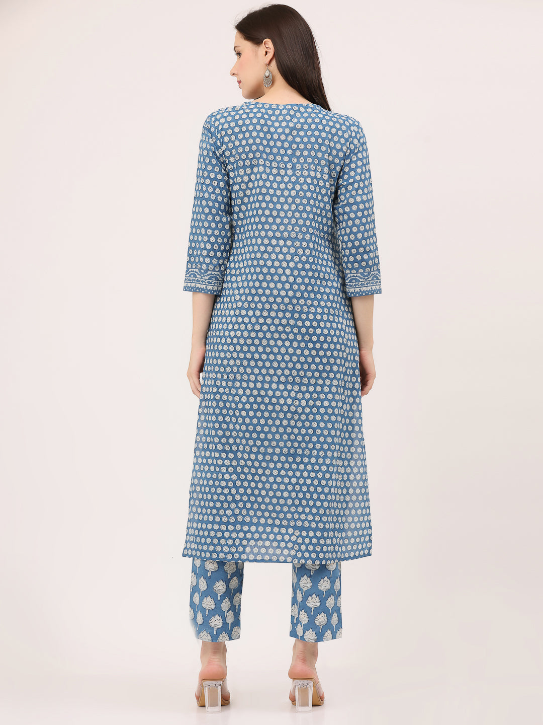 BLOCK PRINTED LAPIS-BLUE KURTA SET