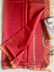 CHANDERI CROSS-YARN-DYED DUPATTA-CRANBERRY