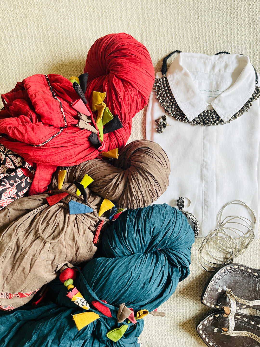 COTTON FLARED LONG SKIRT- DEEP TEAL