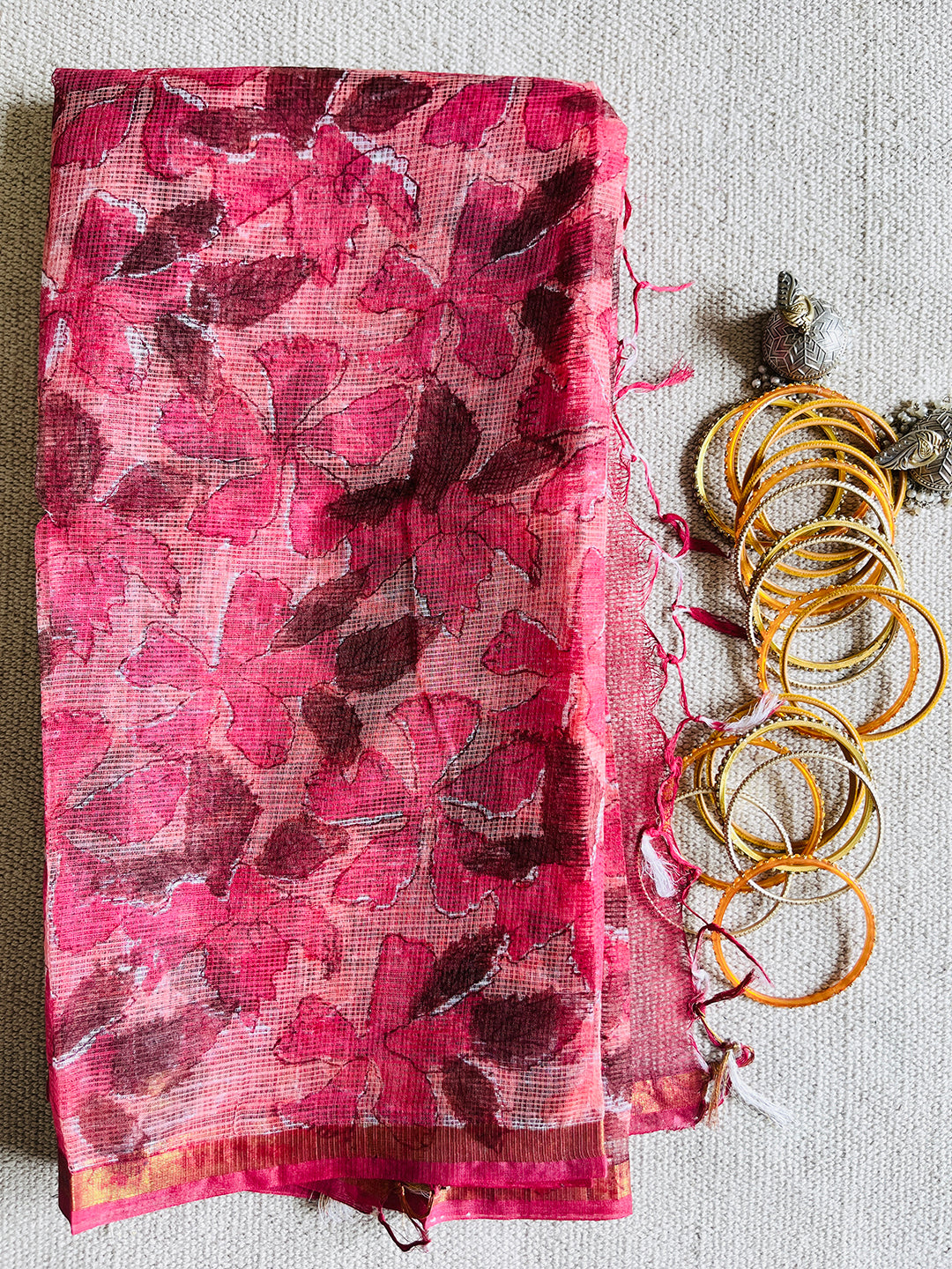"PAINTERLY GARDEN" KOTA DORIA DUPATTA