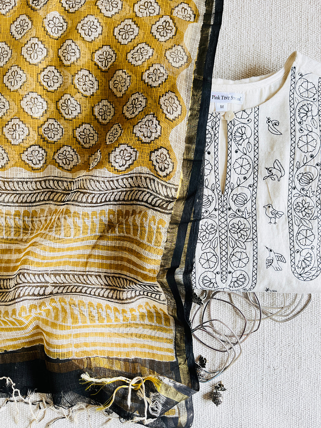 KOTA MUSTARD ALLOVER PRINT DUPATTA