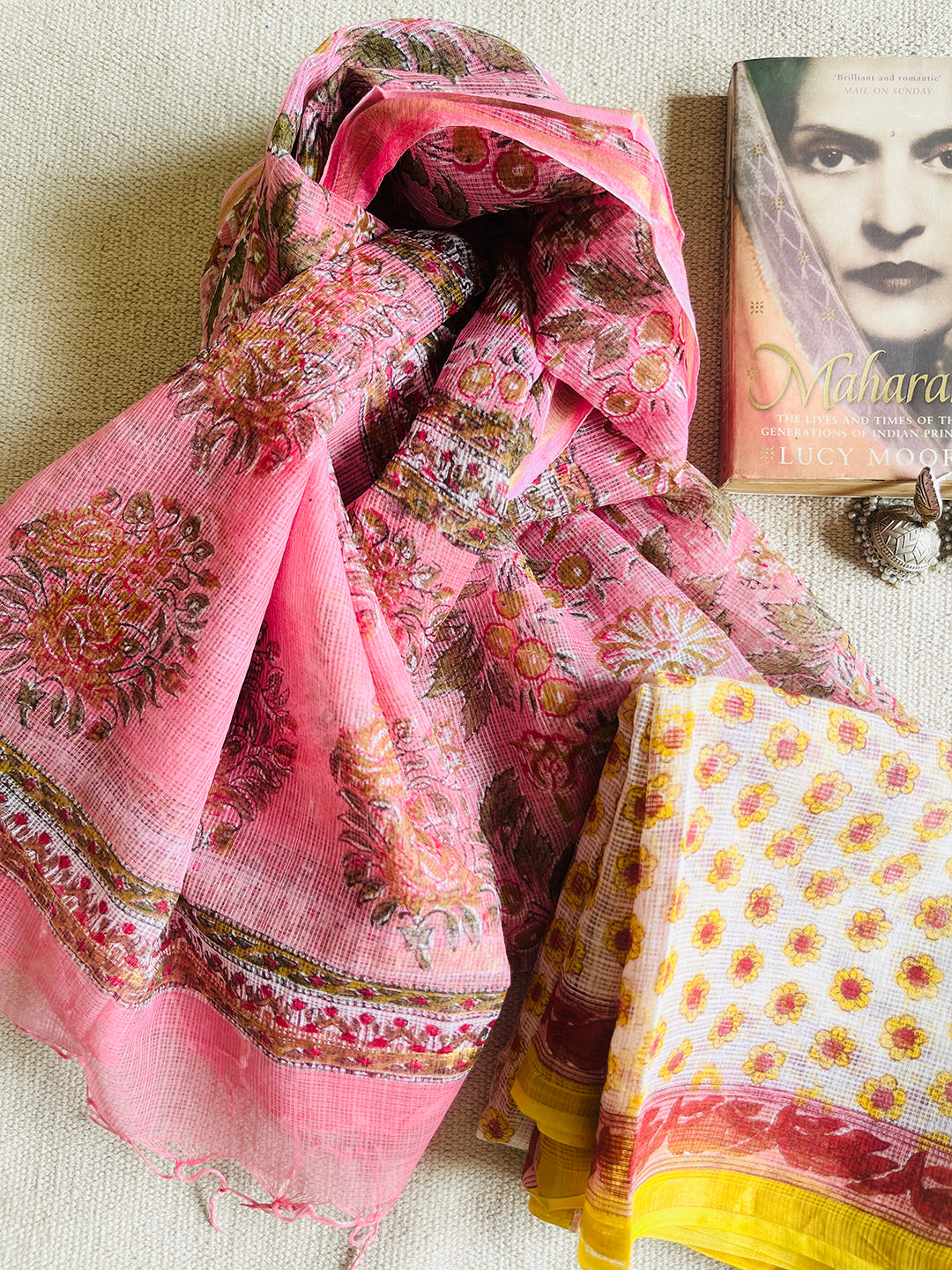 "DRAPED IN THE POETRY OF BLOSSOMS" KOTA DORIA DUPATTA