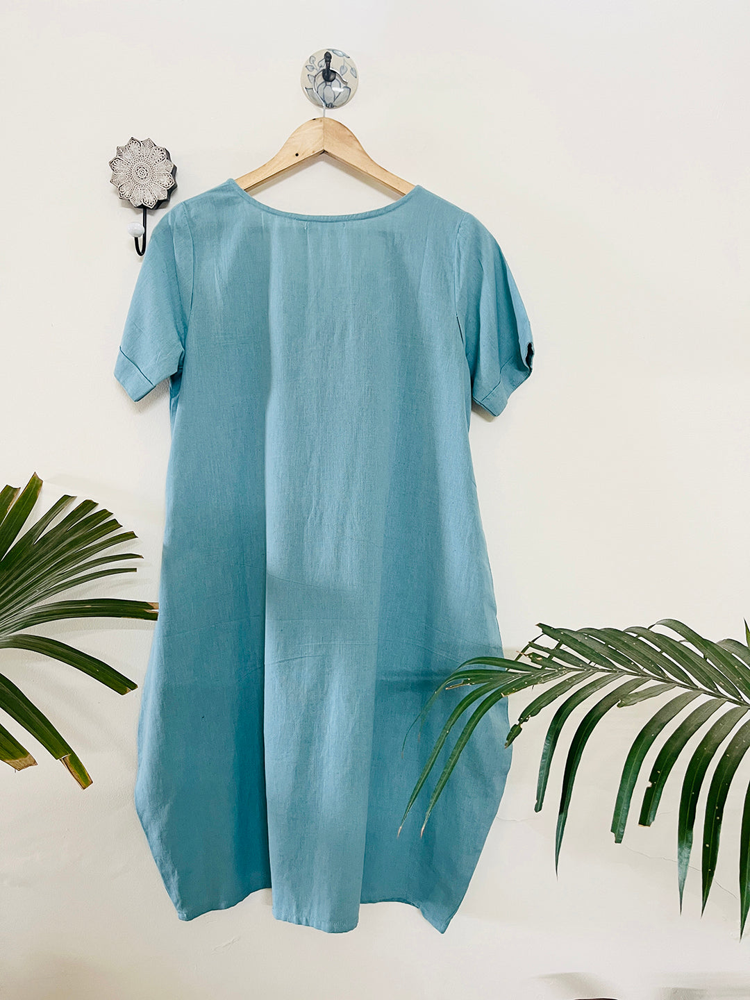 EXCLUSIVE- BOUGAINVILLEA HAND-PAINTED DAY DRESS