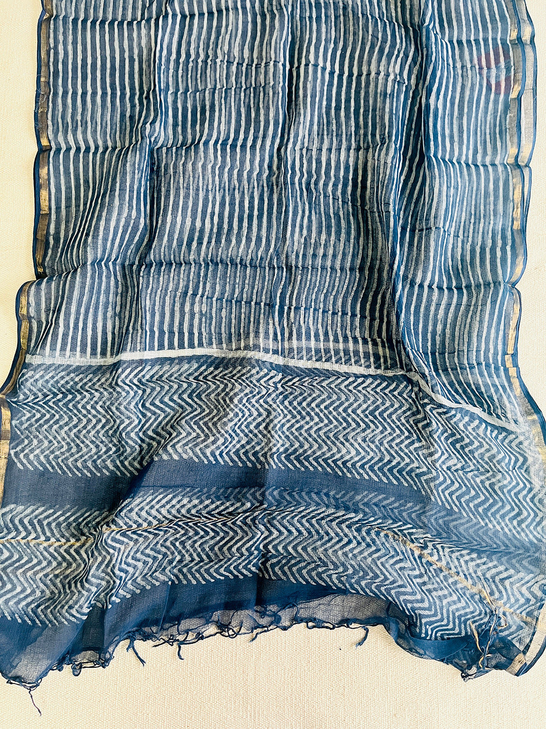KOTA INDIGO STRIPES DUPATTA