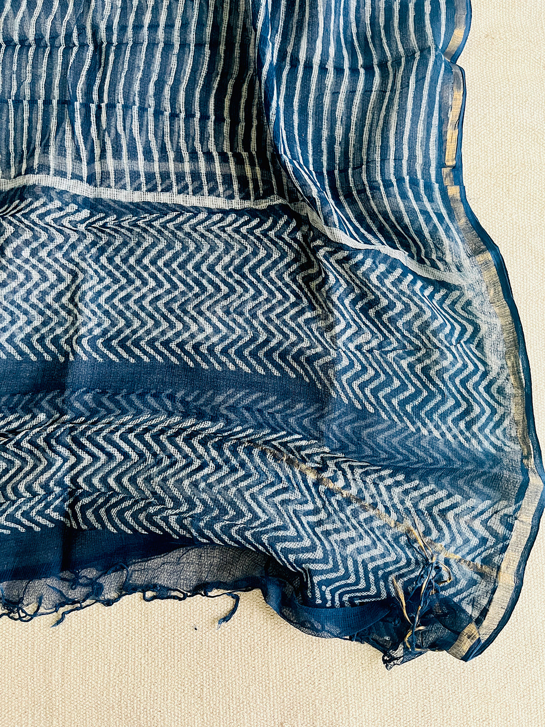 KOTA INDIGO STRIPES DUPATTA