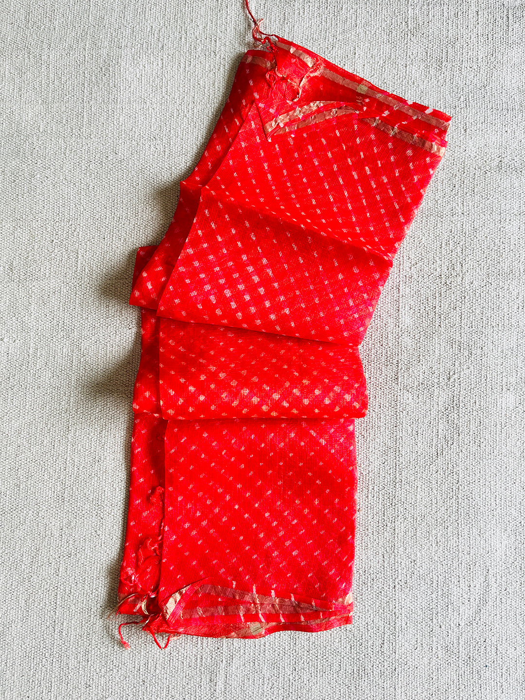 KOTA SILK KATAN SCARLET RED DUPATTA