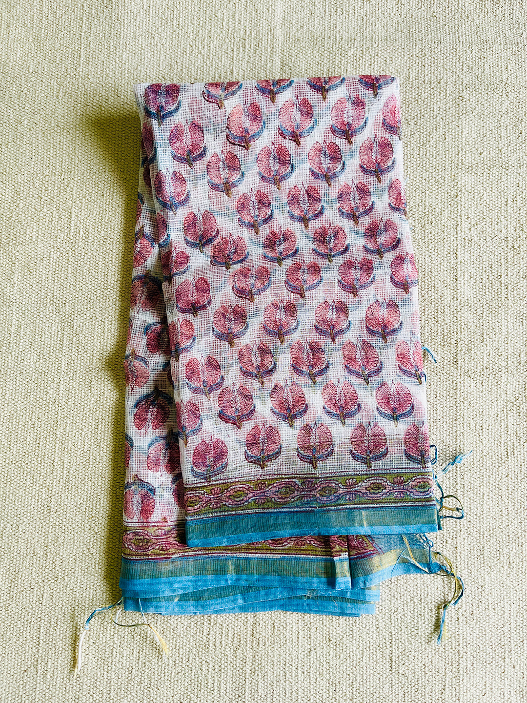 KOTA OFFWHITE ALLOVER FLORAL DUPATTA