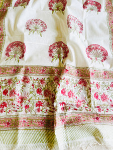 CHANDERI OFF-WHITE BIG FLORAL MOTIF DUPATTA