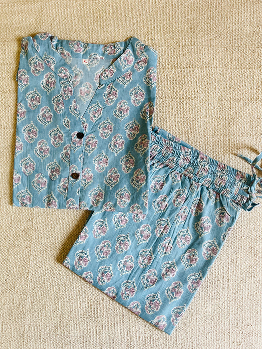 PJ'S ALL DAY- BLOCK PRINTED COORD SETS