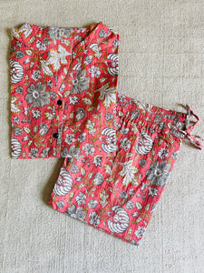 PJ'S ALL DAY- BLOCK PRINTED COORD SETS
