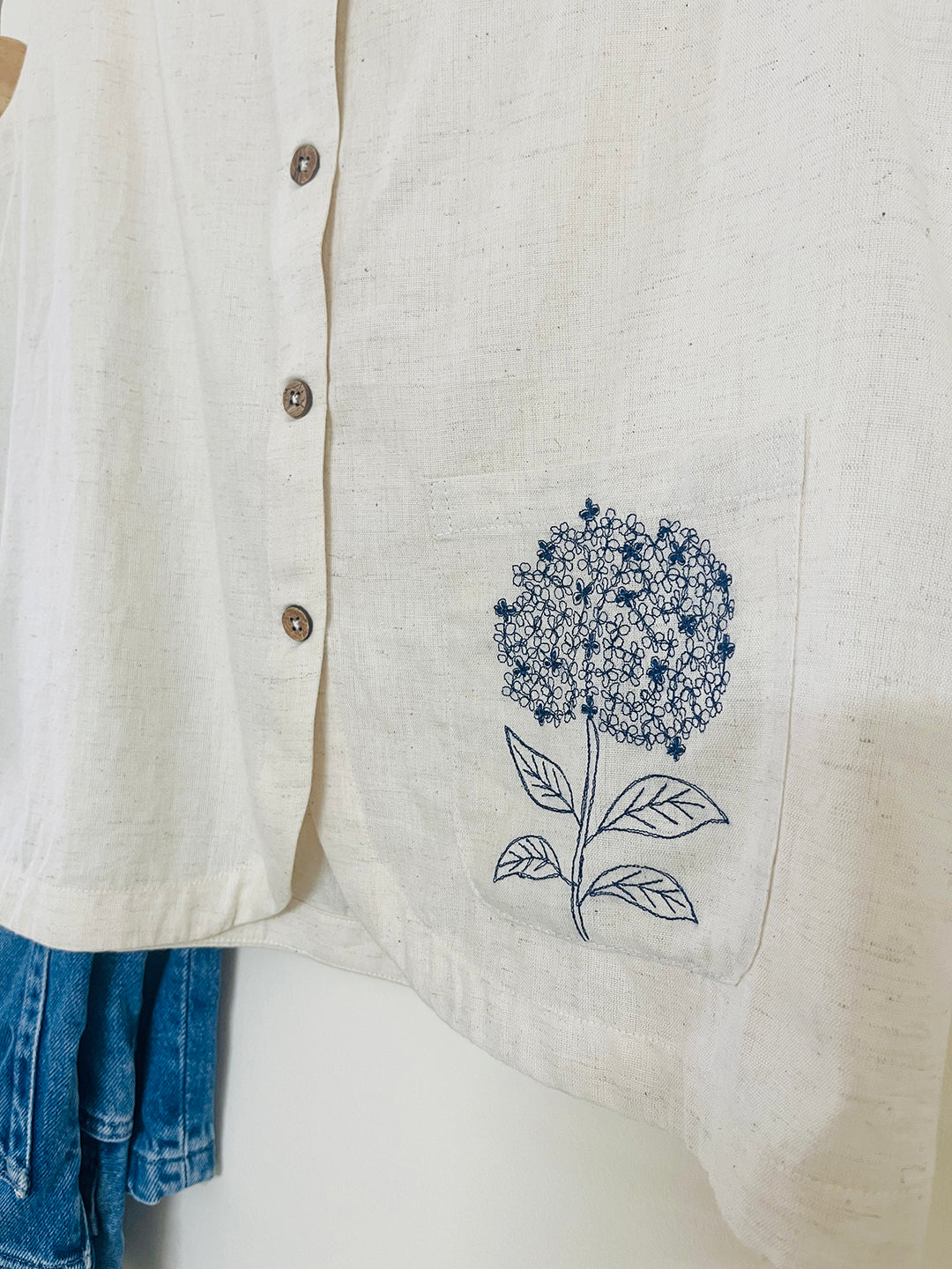 "MINIMAL CHIC" embroidered versatile waistcoat (Natural)