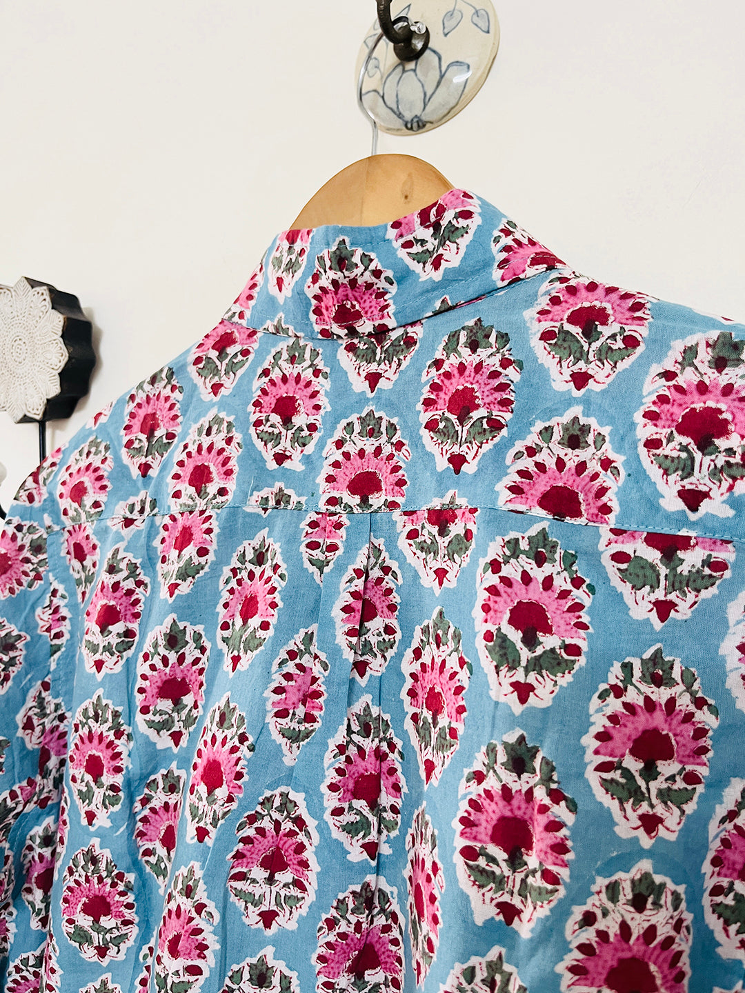 SUMMER COTTON SHIRTS BLOCK-PRINTED