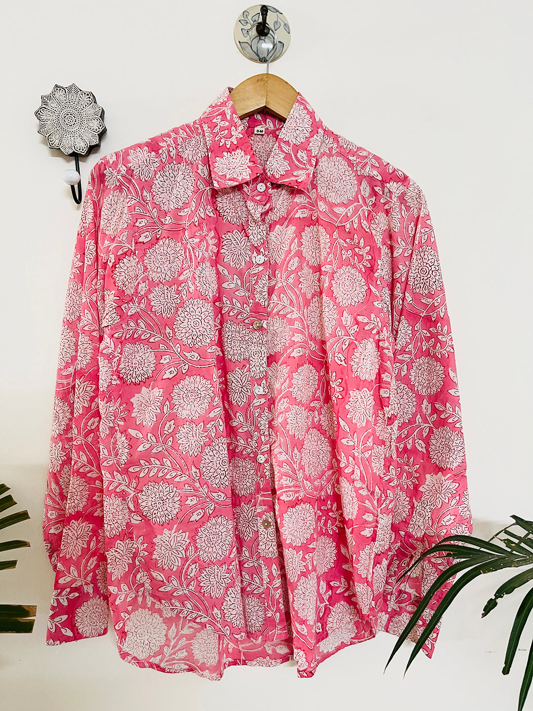 SUMMER COTTON SHIRTS BLOCK-PRINTED