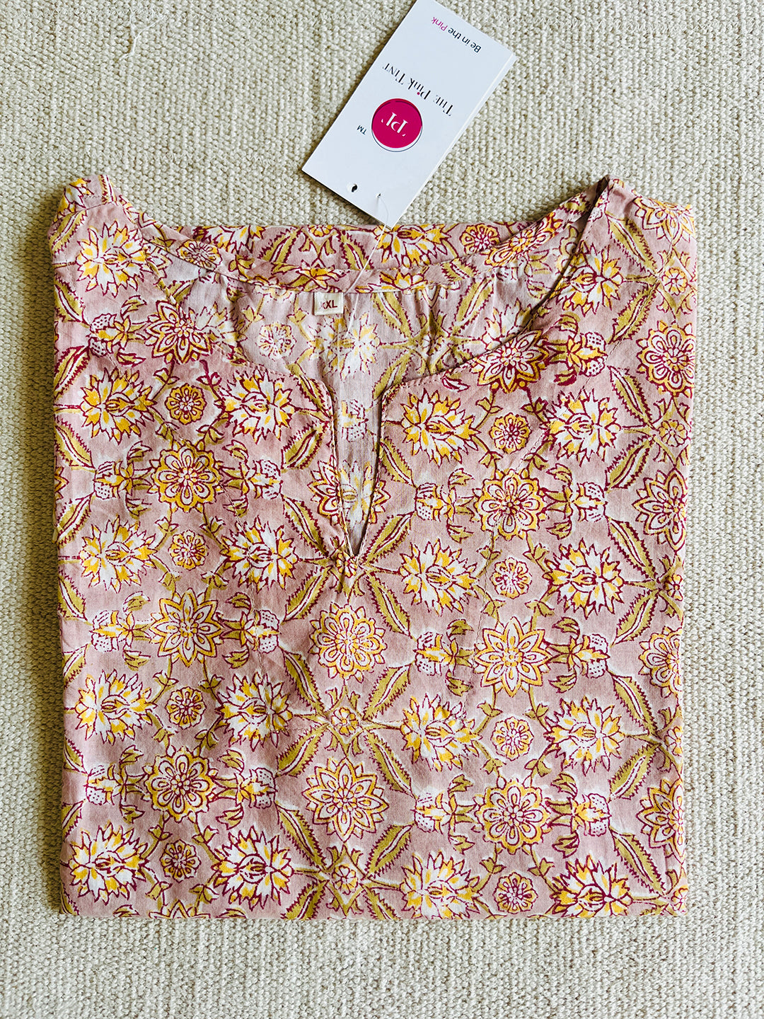 COTTON BLOCK PRINTED SHORT KURTIS