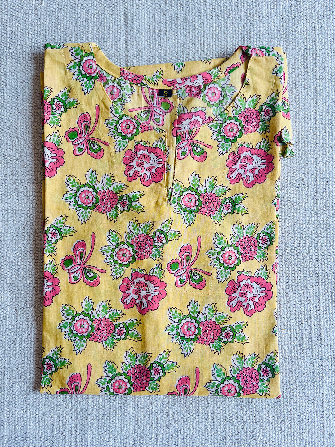 COTTON BLOCK PRINTED SHORT KURTIS