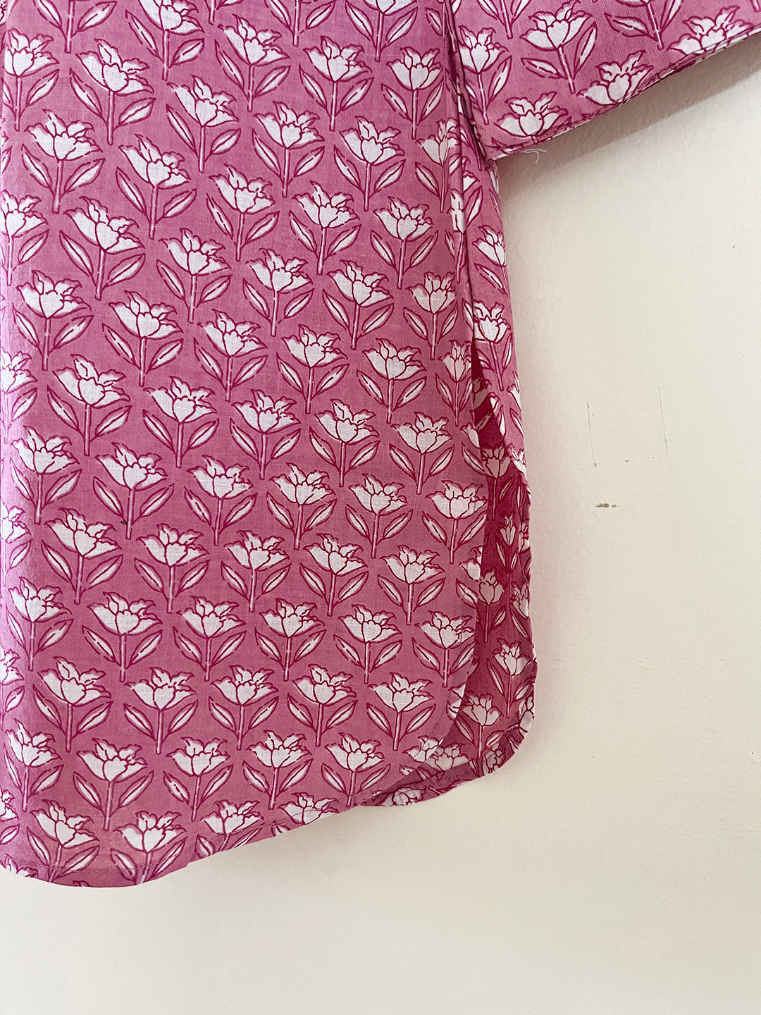 COTTON BLOCK PRINTED SHORT KURTIS