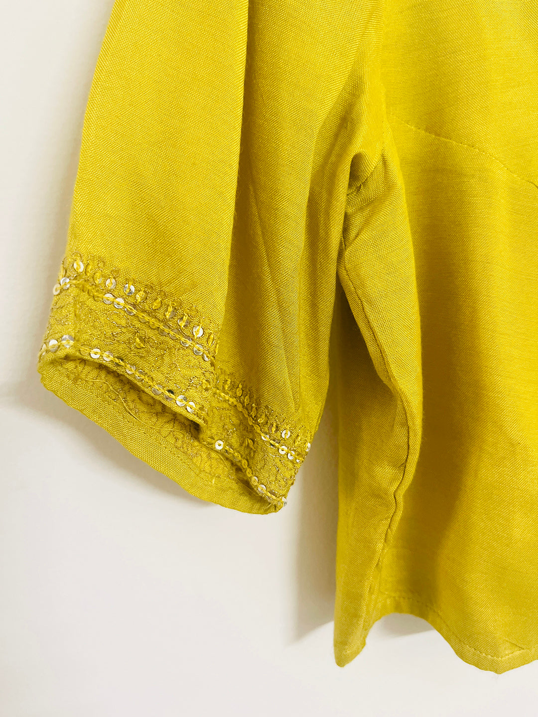 EMBELLISHED FESTIVE BLOUSE GOLDEN YELLOW