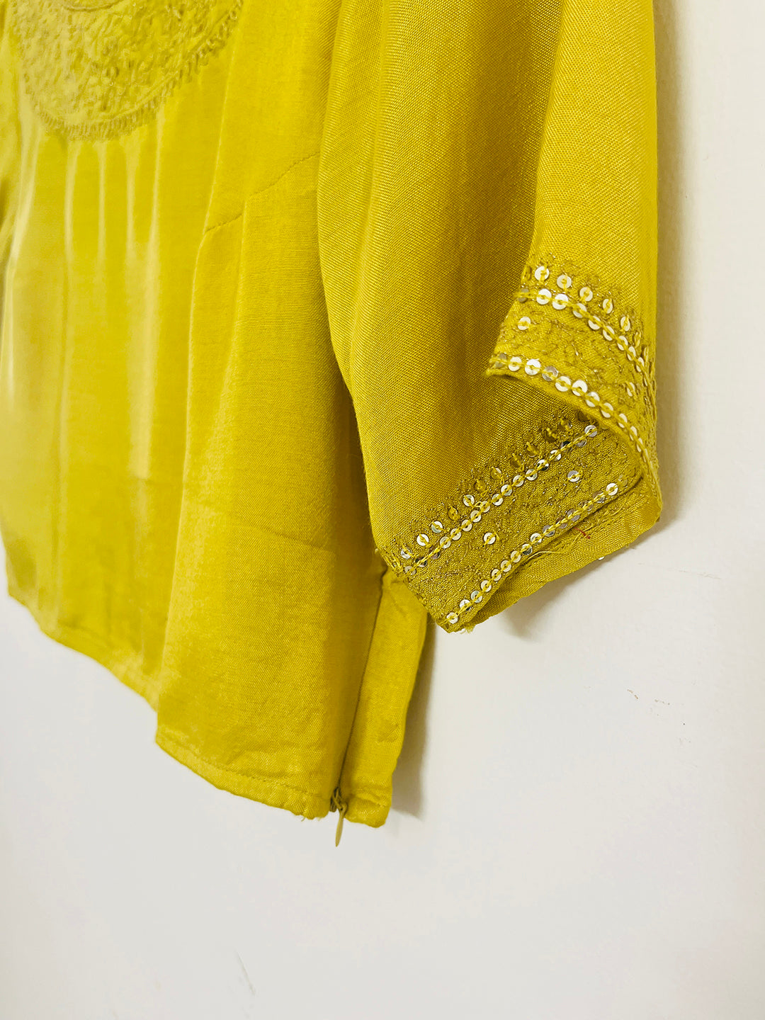 EMBELLISHED FESTIVE BLOUSE GOLDEN YELLOW