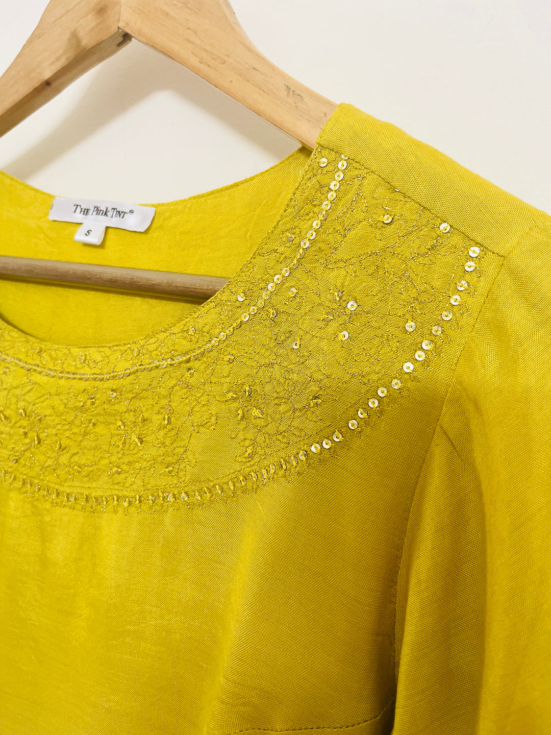 EMBELLISHED FESTIVE BLOUSE GOLDEN YELLOW