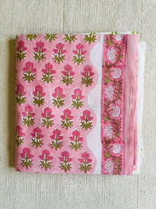 UNSTITCHED COTTON SUIT BLOCK PRINTED PINK