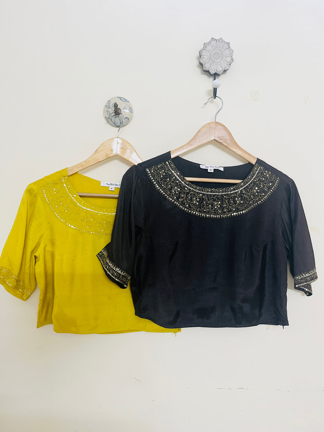 EMBELLISHED FESTIVE BLOUSE CHARCOAL