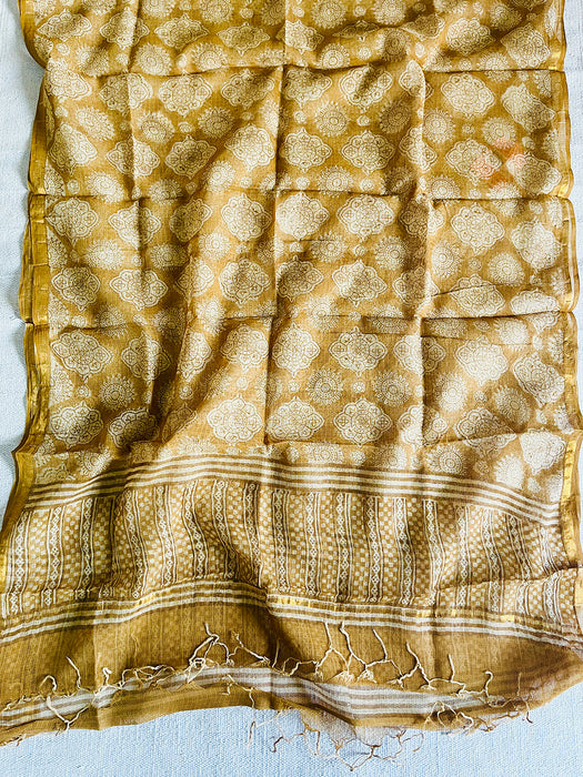 KOTA DORIA MUSTARD DUPATTA