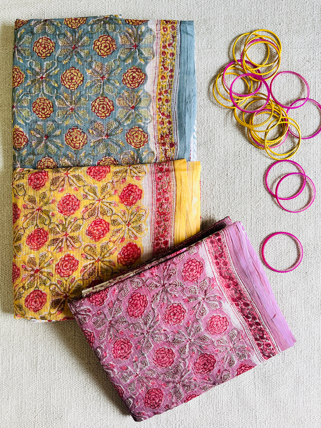 ALLOVER PRINT KOTA DORIA UNSTITCHED SUIT- DUSTY LILAC