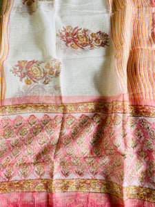 ALLOVER BOOTI KOTA DORIA UNSTITCHED SUIT- BLUSH