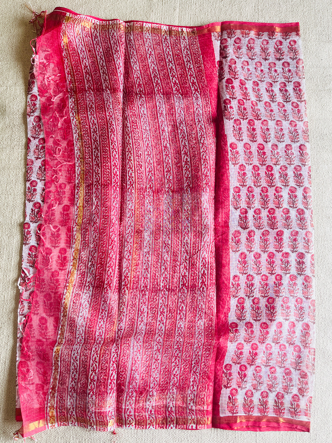 KOTA  DORIA "I-LOVE-PINKS" DUPATTA