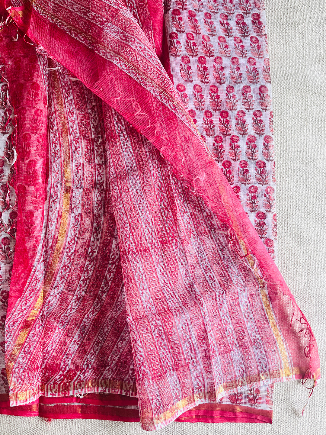 KOTA  DORIA "I-LOVE-PINKS" DUPATTA