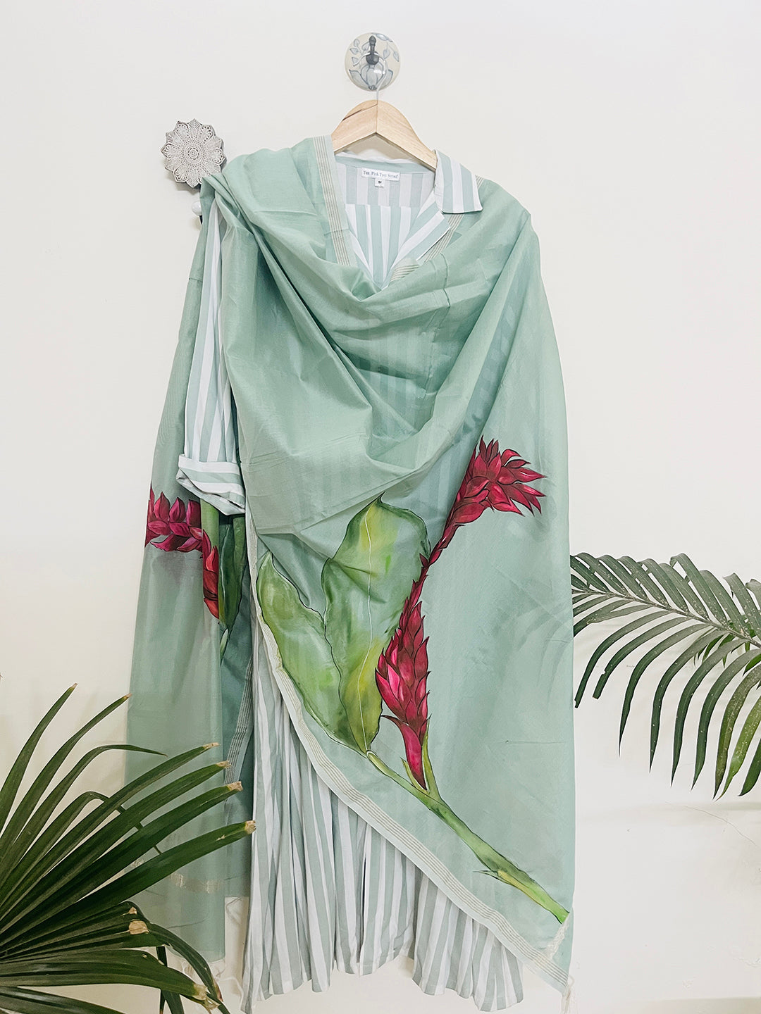 EXCLUSIVE- "CHOOSE TO BLOOM" HAND PAINTED CHANDERI SILK DUPATTA