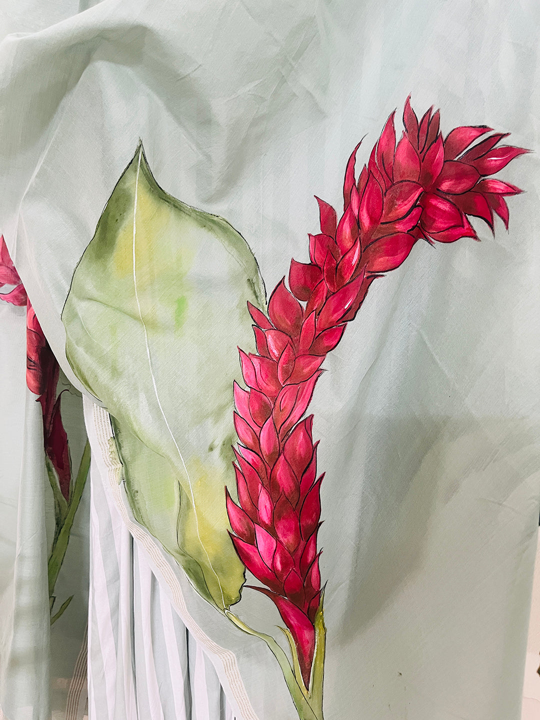 EXCLUSIVE- "CHOOSE TO BLOOM" HAND PAINTED CHANDERI SILK DUPATTA