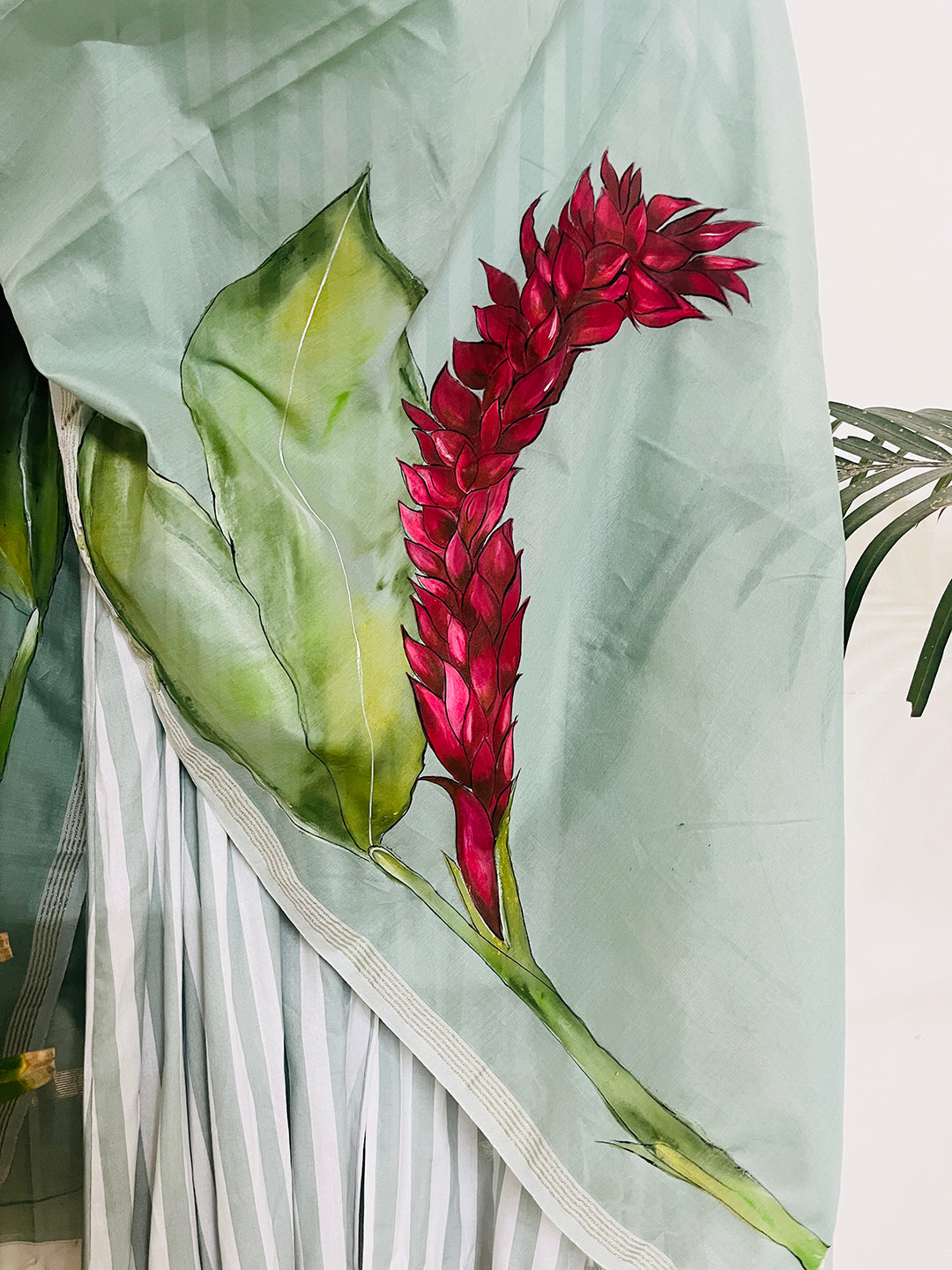 EXCLUSIVE- "CHOOSE TO BLOOM" HAND PAINTED CHANDERI SILK DUPATTA