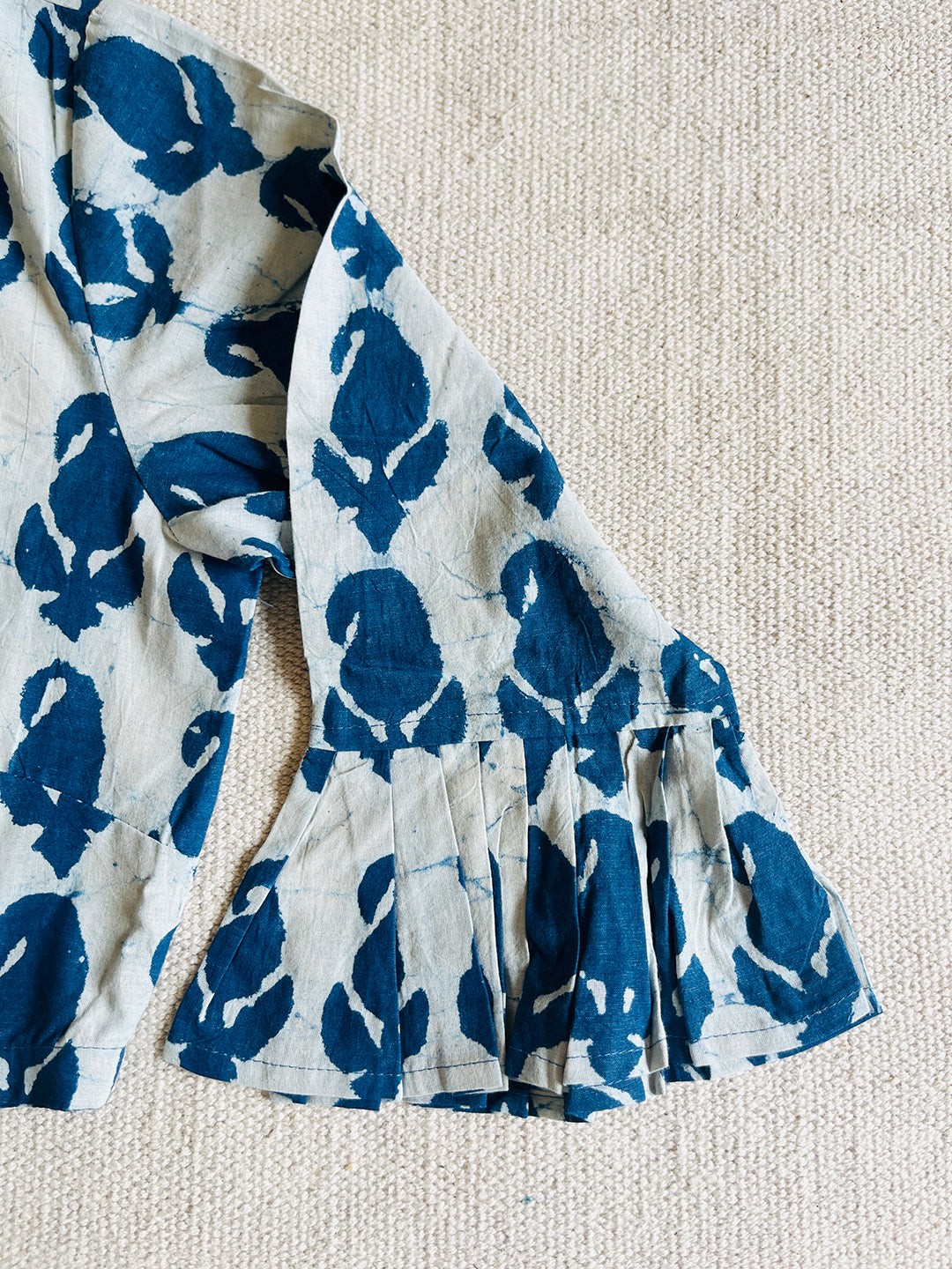 INDIGO PAISLEY HAND-BLOCK PRINTED BLOUSE