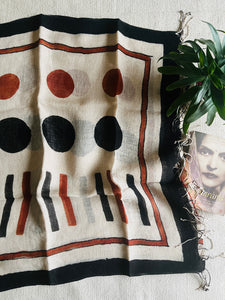 "MONDAY TO FRIDAY" HAND BLOCK PRINTED LINEN DUPATTA