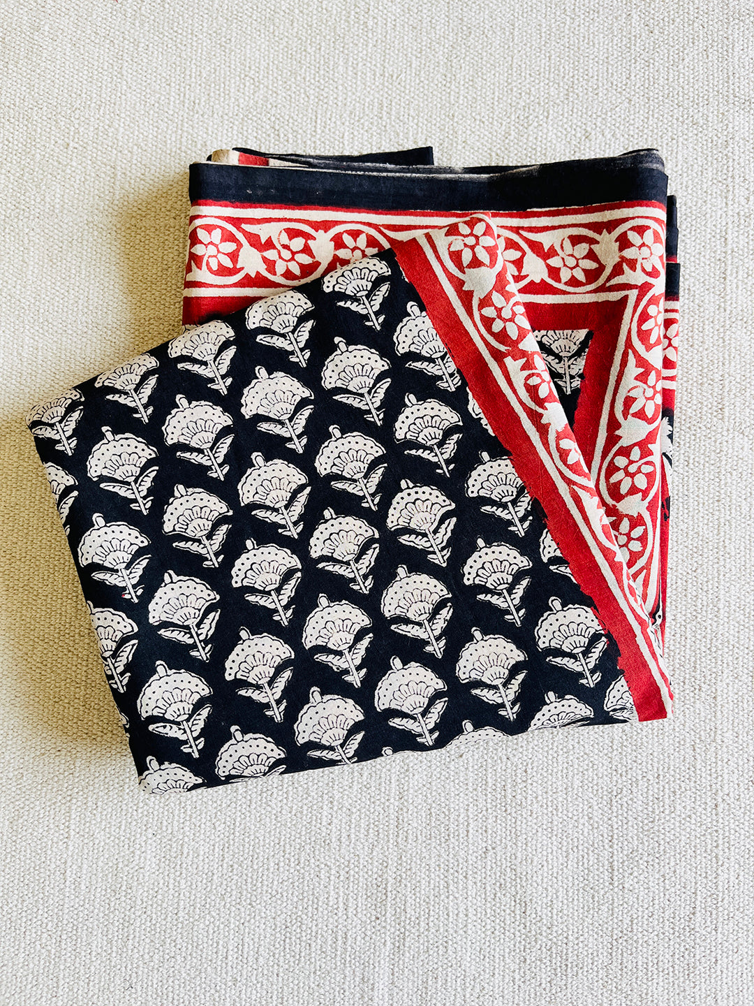 BLACK ALLOVER BUTI MULMUL SAREE