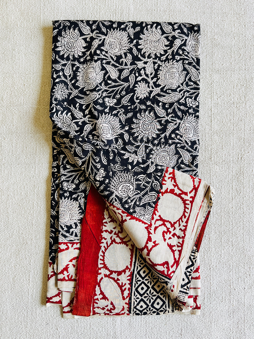 BLACK ALLOVER JAAL MULMUL SAREE