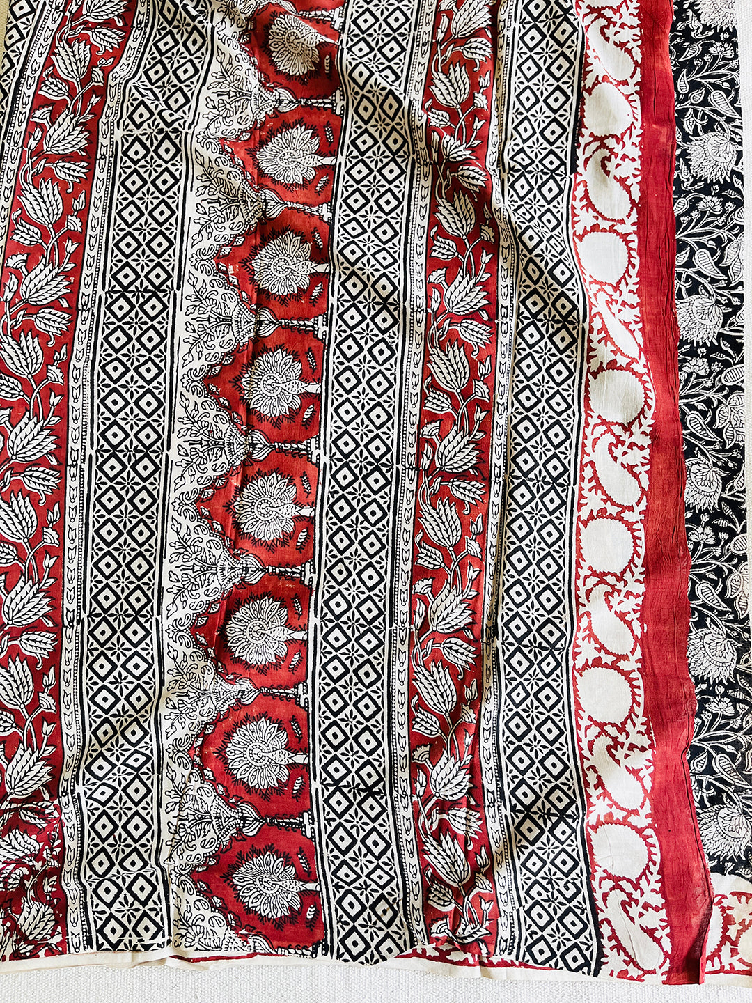 BLACK ALLOVER JAAL MULMUL SAREE