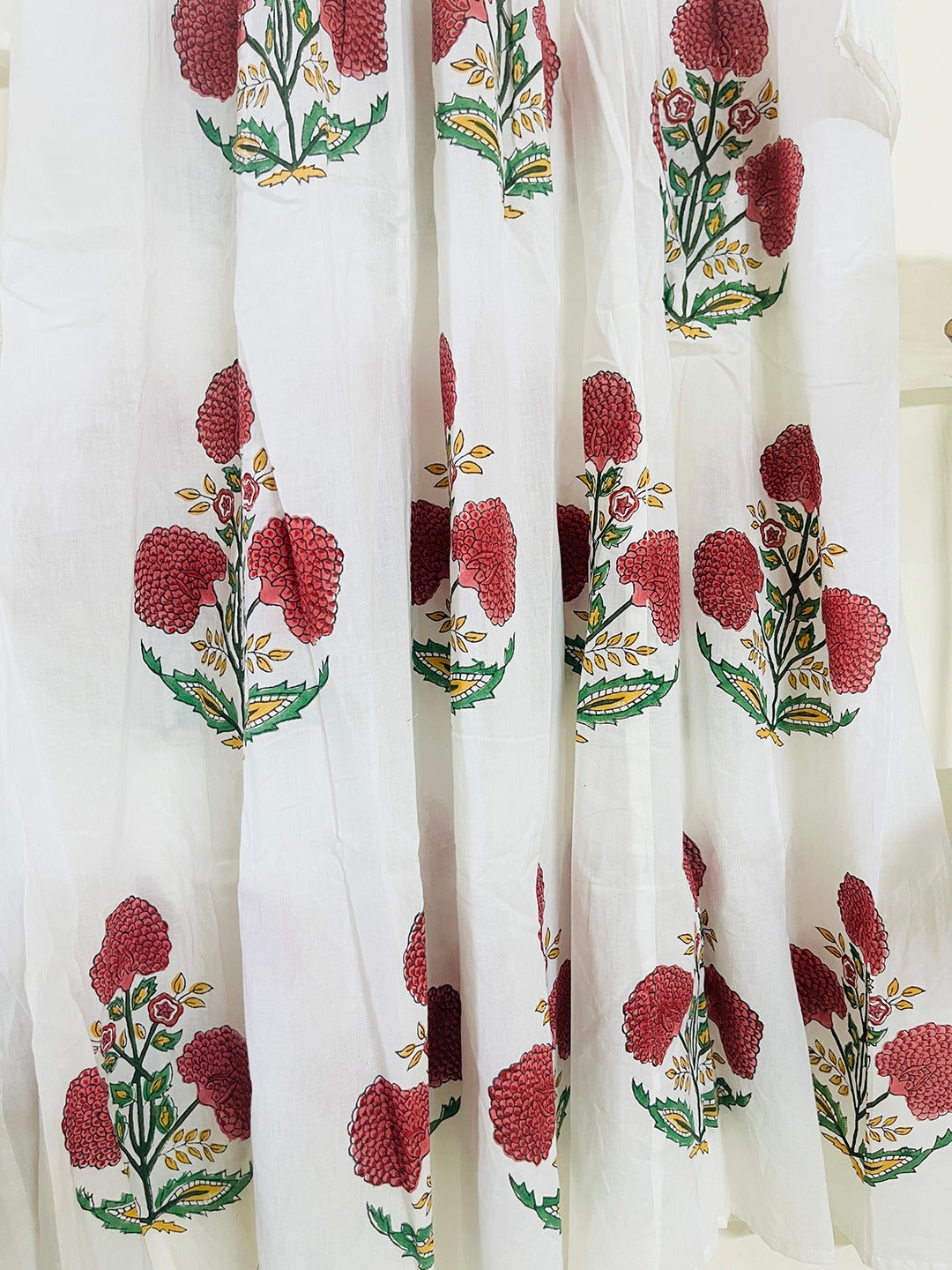 "SEEK, FLOURISH. BLOOM" SUMMER KAFTAN DRESS-RASPBERRY RED