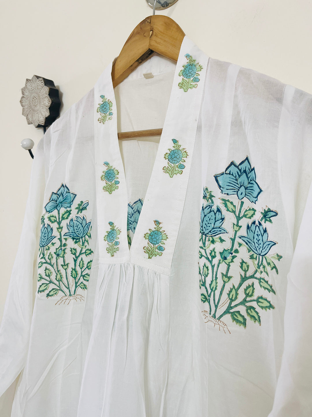 "SEEK, FLOURISH. BLOOM" SUMMER KAFTAN DRESS-TURQUOISE