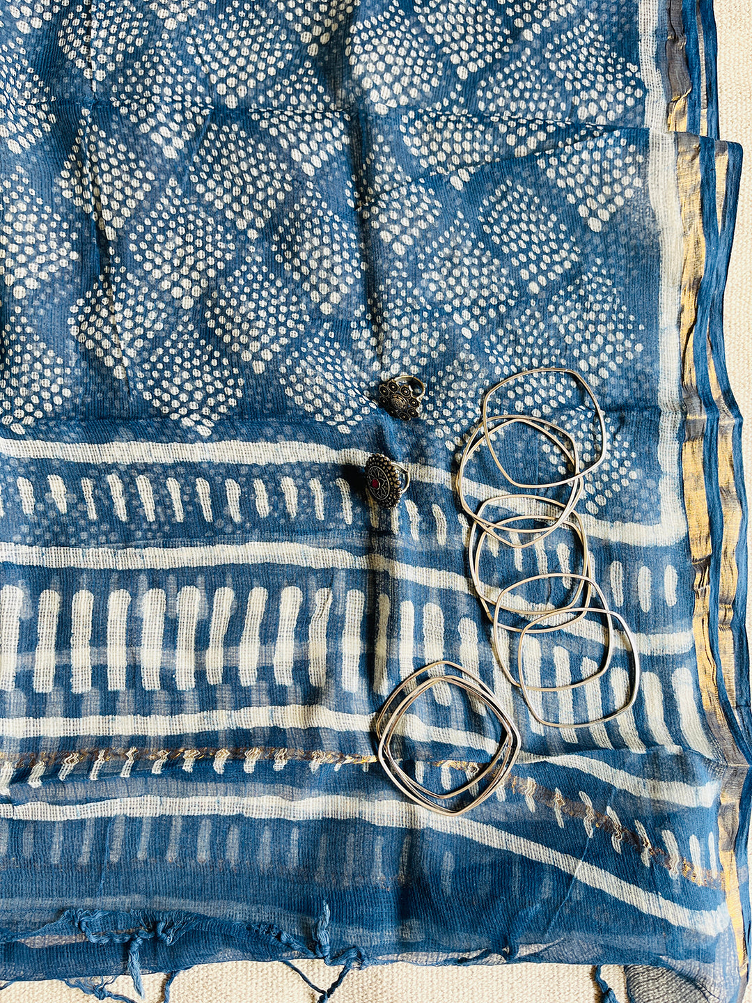 "A WOMAN OF SUBSTANCE AND STYLE" INDIGO KOTA DORIA DUPATTA