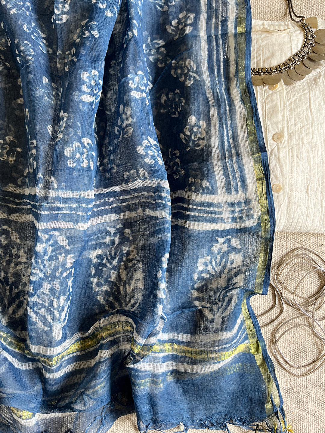 "INDIGO MOOD" KOTA DORIA DUPATTA