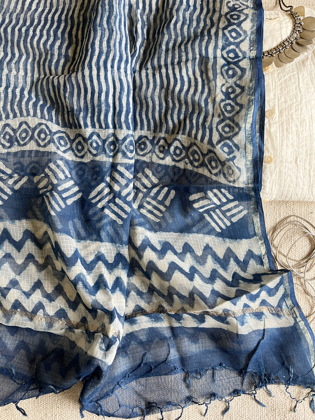 "THERE IS A SHADE OF BLUE FOR EVERY WOMAN" KOTA DORIA DUPATTA