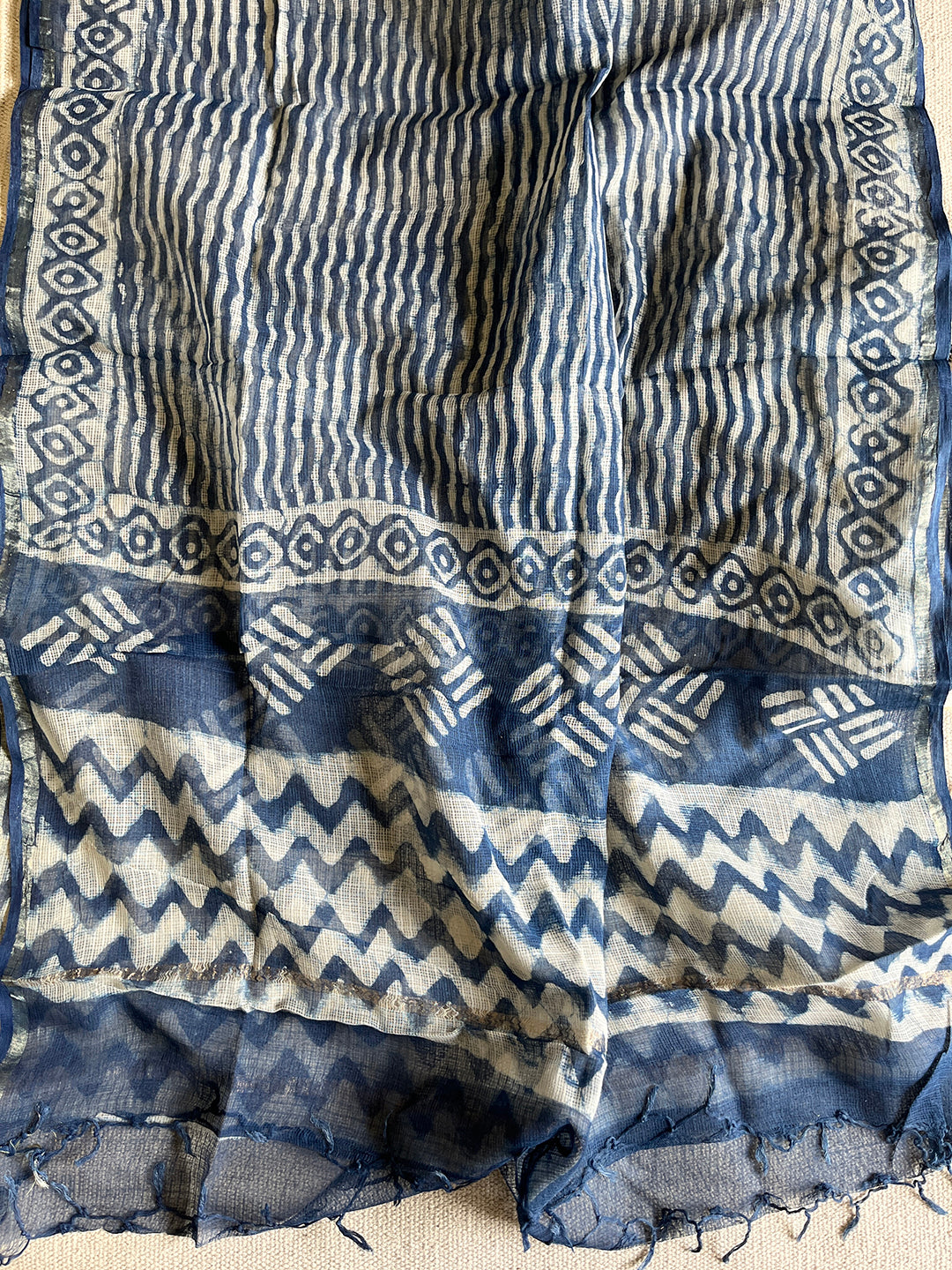 "THERE IS A SHADE OF BLUE FOR EVERY WOMAN" KOTA DORIA DUPATTA