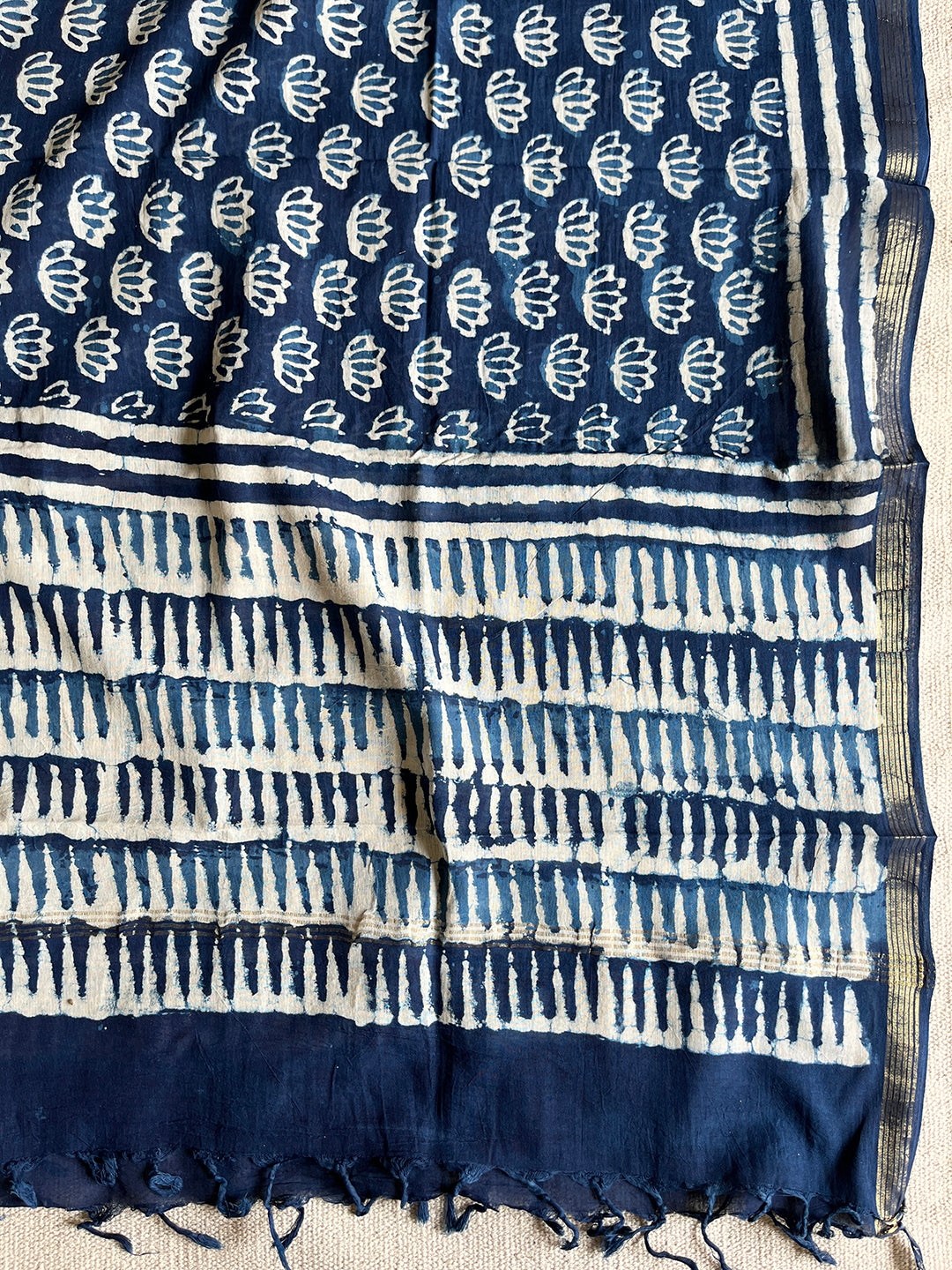 LOTUS INDIGO PURE-COTTON DUPATTA