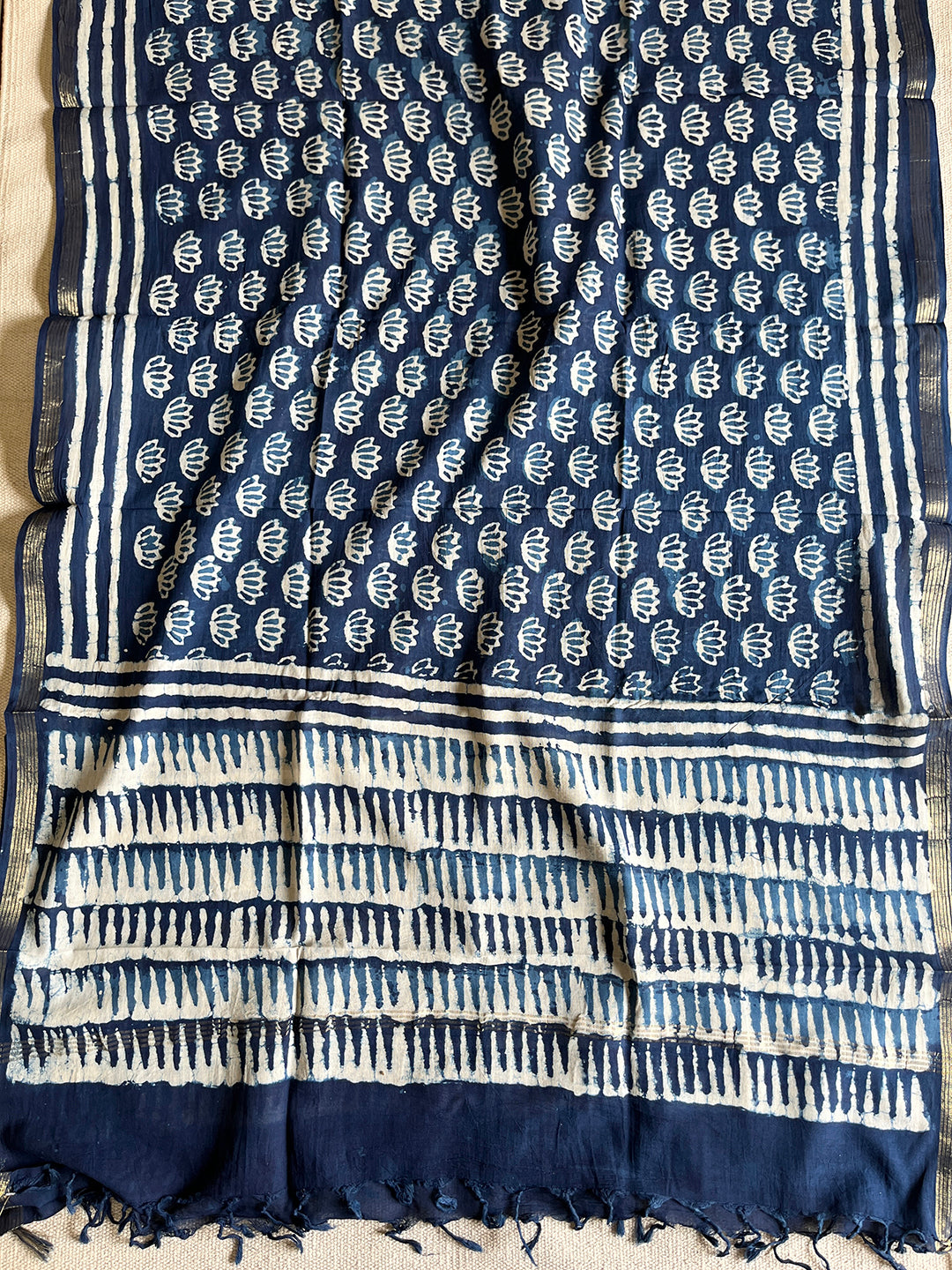 LOTUS INDIGO PURE-COTTON DUPATTA
