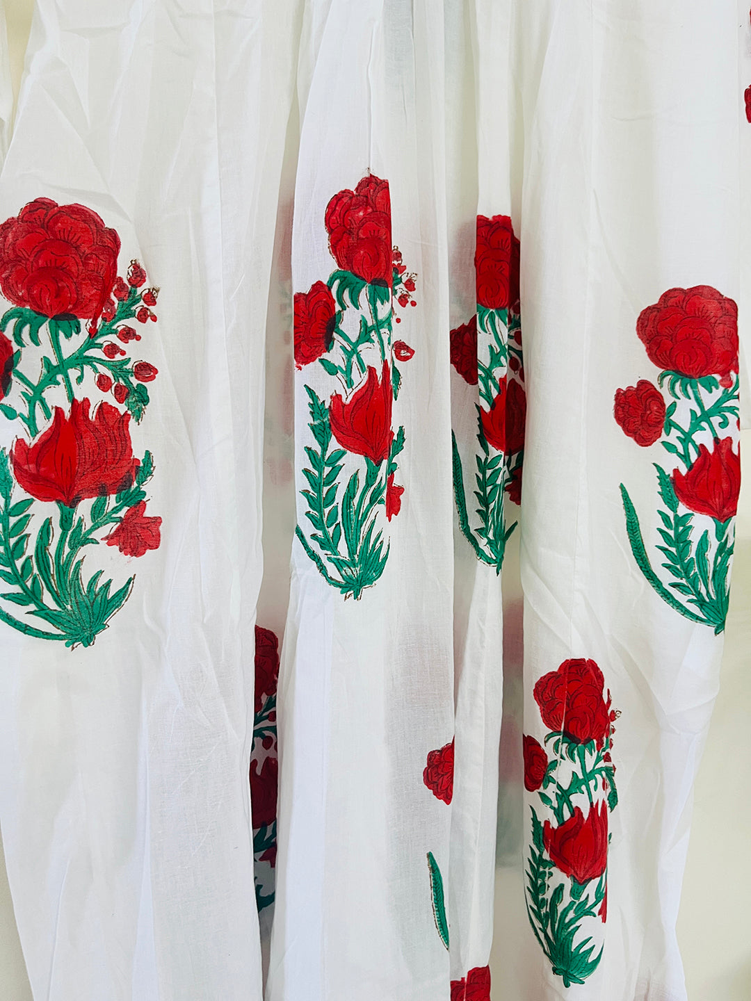 "SEEK, FLOURISH. BLOOM" SUMMER KAFTAN DRESS- BRIGHT RED